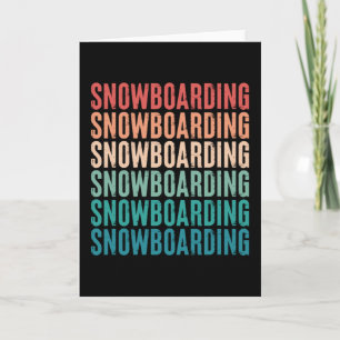 Snowboarden - Vintages Sportgeschenk Karte