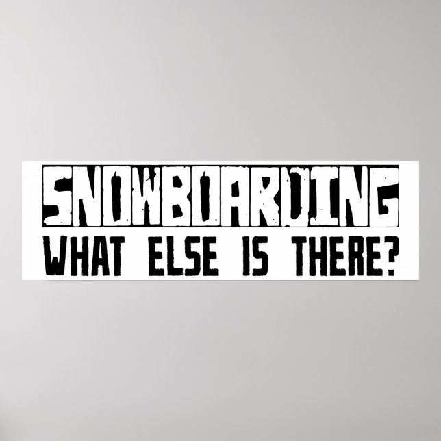 Snowboarden Was gibt es sonst noch? Poster (Vorne)