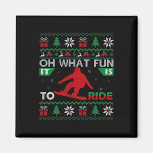 Snowboarden, was Spaß es macht Weihnachten U zu fa Magnet