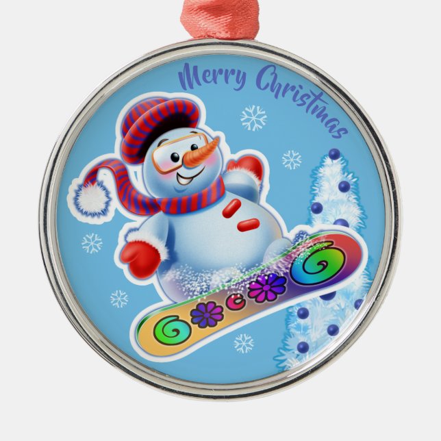 Snowboarden Weihnachtsschmuck (Vorne)