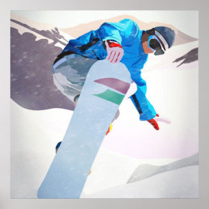 Snowboarden Winter Sport_ Poster