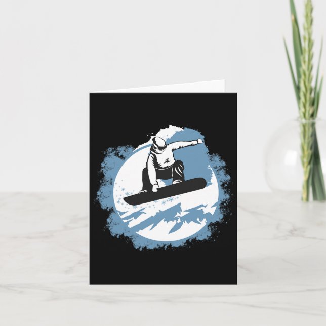 Snowboarden Wintersport Ski Karte (Vorderseite)