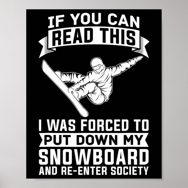 Snowboarden Wintersport - Snowboard Snowboarder Poster (Vorne)