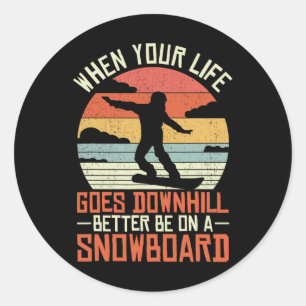 Snowboarden Wintersportskipiste Gear Snowboar Runder Aufkleber