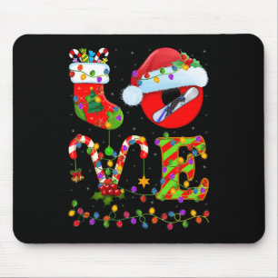 Snowboarden Xmas Lighting Santa Liebe Snowboarden Mousepad