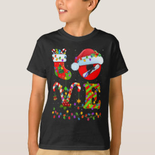 Snowboarden Xmas Lighting Santa Liebe Snowboarden T-Shirt