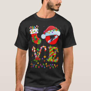 Snowboarden Xmas Lighting Santa Liebe Snowboarden T-Shirt
