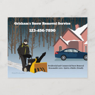 Snowboarder-Abholservice-Postkarte Postkarte