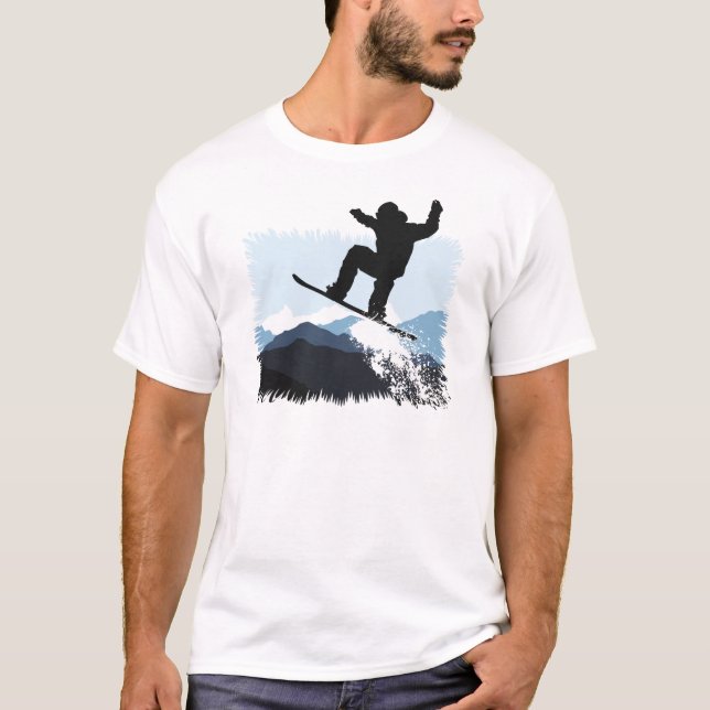Snowboarder Action Jump T-Shirt (Vorderseite)