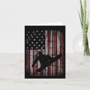 Snowboarder amerikanische Flaggen Geschenk Snowboa Karte