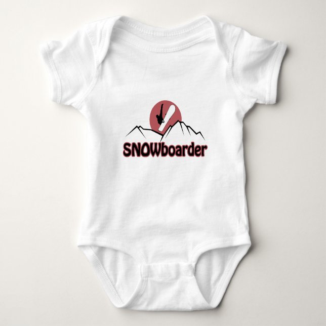 Snowboarder Baby Strampler (Vorderseite)
