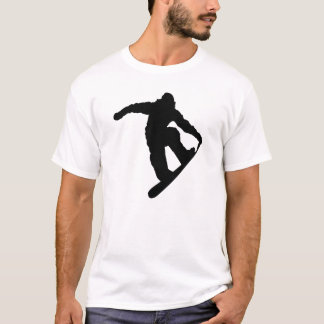 Snowboarder Black Silhouette T - Shirt