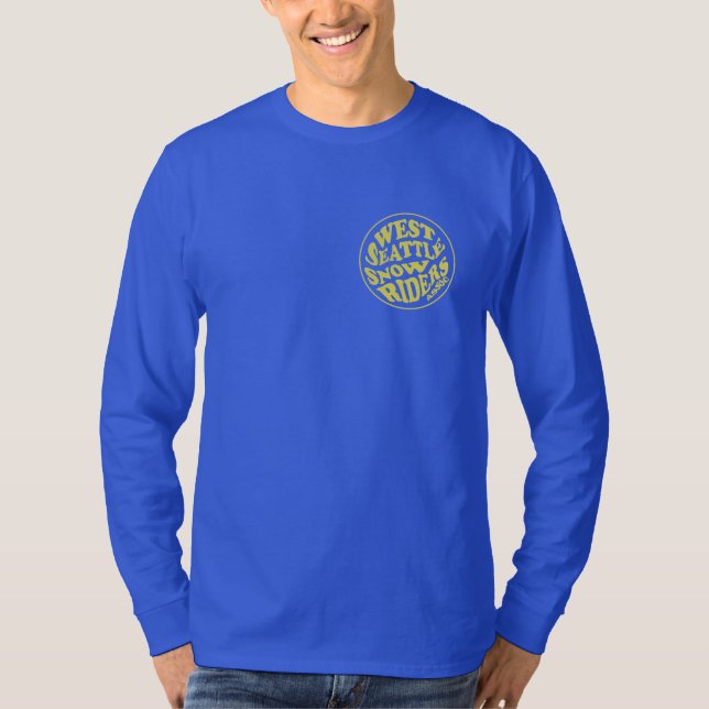Snowboarder Blau T-Shirt (Vorderseite)