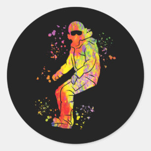 Snowboarder Colorful Snowboard Snowboarden 41 Runder Aufkleber