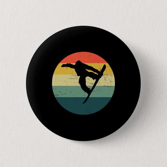 Snowboarder Damen Snowboard für Männer Button (Vorderseite)