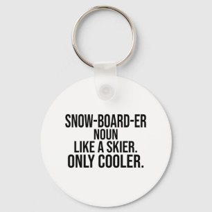 Snowboarder Definition Dictionary Funny Snowboard Schlüsselanhänger
