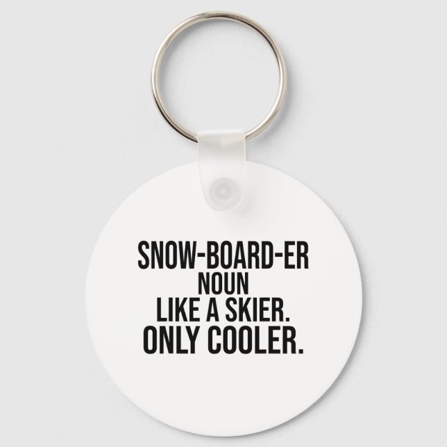 Snowboarder Definition Dictionary Funny Snowboard Schlüsselanhänger (Vorderseite)