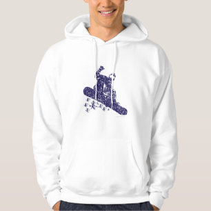 Snowboarder fängt hohe Schneeverwehungen Hoodie