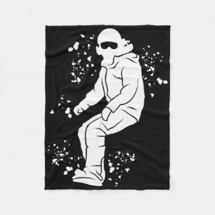 Snowboarder farbenfrohe Snowboard Snowboarden 3 Fleecedecke