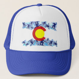 Snowboarder-Flaggenhut Colorados stolzer Truckerkappe
