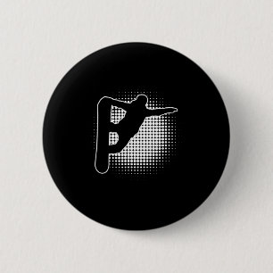 Snowboarder für Damen Button