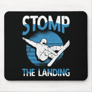 Snowboarder gestalten das Landing Ski Resort Snowb Mousepad