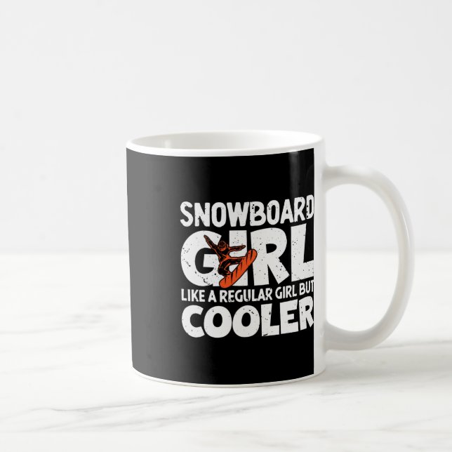 Snowboarder Girl Snowboard Snowboarden Geschenke W Kaffeetasse (Rechts)