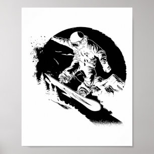 Snowboarder Graphic Freestyle Snowboarden Poster
