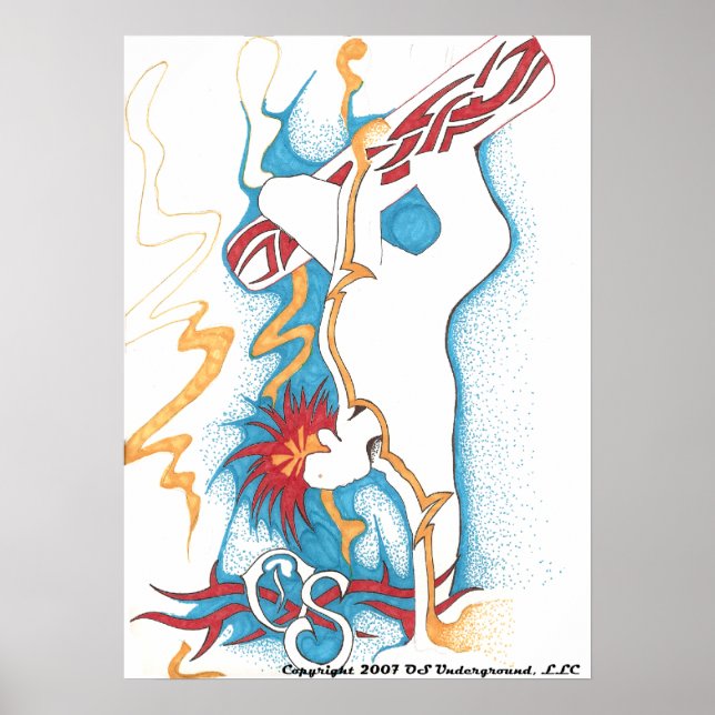 Snowboarder Große Poster (Vorne)