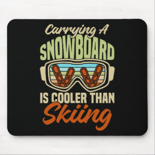 Snowboarder Helmet Gear Ski Slope Snowbo Mousepad