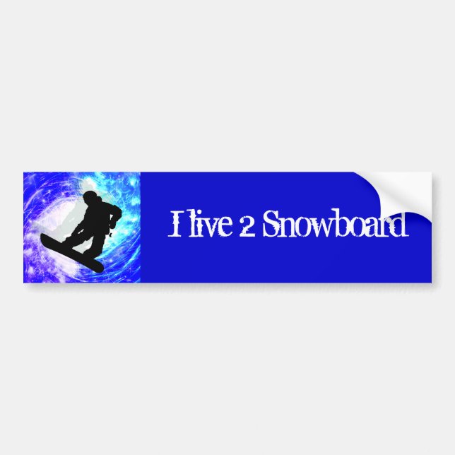Snowboarder im Whiteout Autoaufkleber (Vorne)