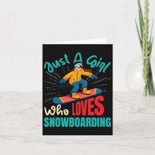 Snowboarder Just A Girl Lieben Snowboarden Gir Karte