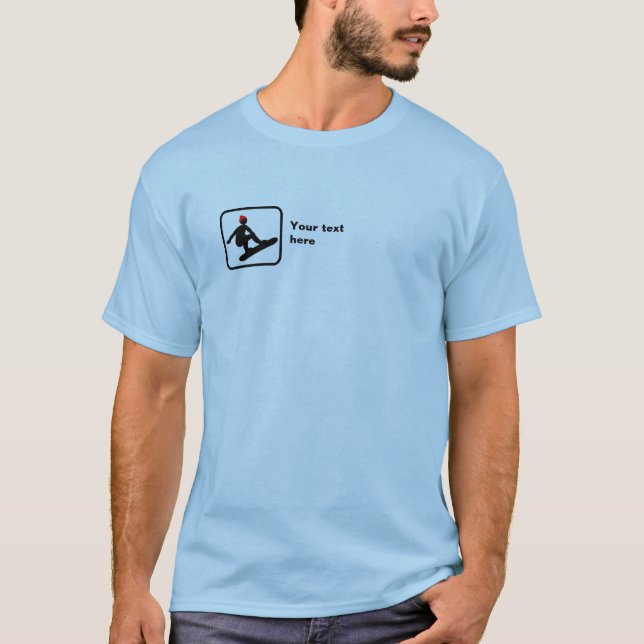 Snowboarder — Kleines Logo — individuell anpassbar T-Shirt (Vorderseite)