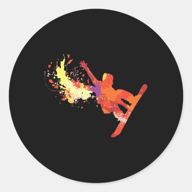 Snowboarder Life Snowboarden Fan Extreme Winter S Runder Aufkleber (Vorderseite)