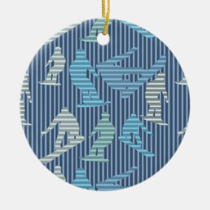 Snowboarder Lines Keramik Ornament