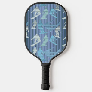 Snowboarder Linien Pickleball Schläger
