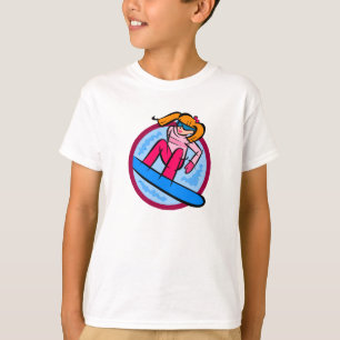 Snowboarder-Mädchen T-Shirt
