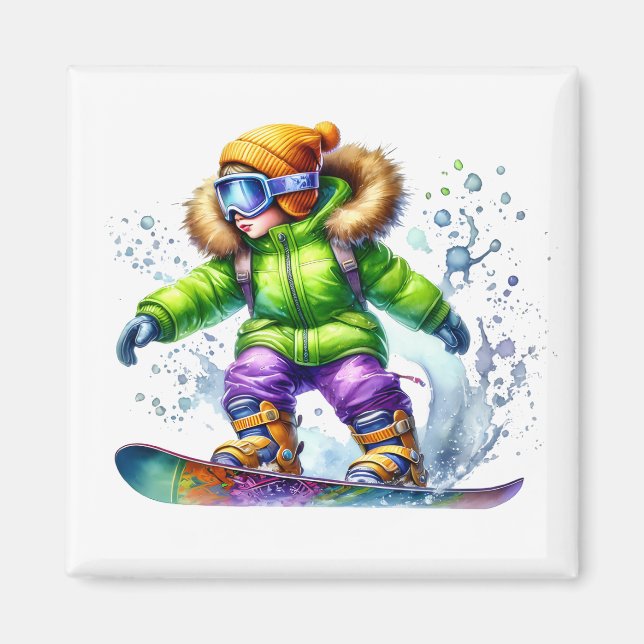 Snowboarder Magnet (Vorne)