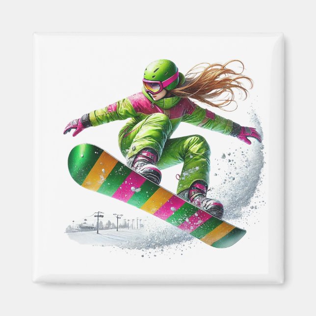 Snowboarder Magnet   (Vorne)