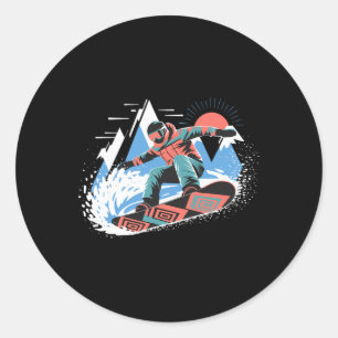 Snowboarder Master Die Pisten Snowboarden Snowboar Runder Aufkleber