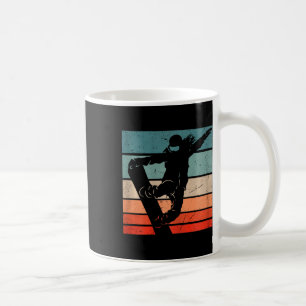 Snowboarder Mountain Skipiste Retro Snowboarden Kaffeetasse