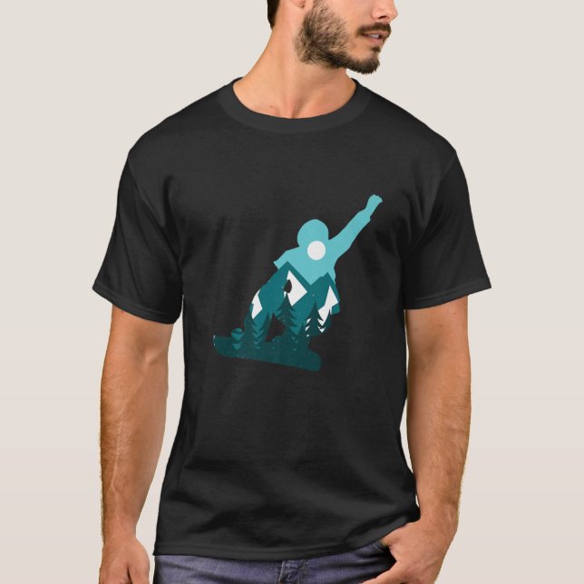Snowboarder Mountain Snow T-Shirt (Vorderseite)