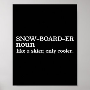Snowboarder Noul wie ein Skifahrer nur Cooler Snow Poster