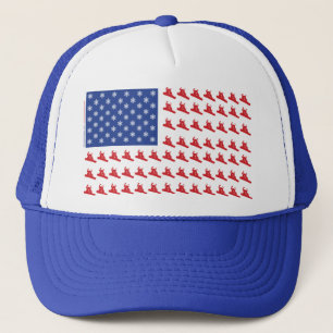 Snowboarder-Patriotic-USA-Flag Truckerkappe