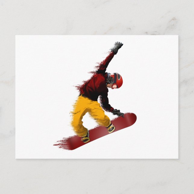 Snowboarder Postkarte (Vorderseite)