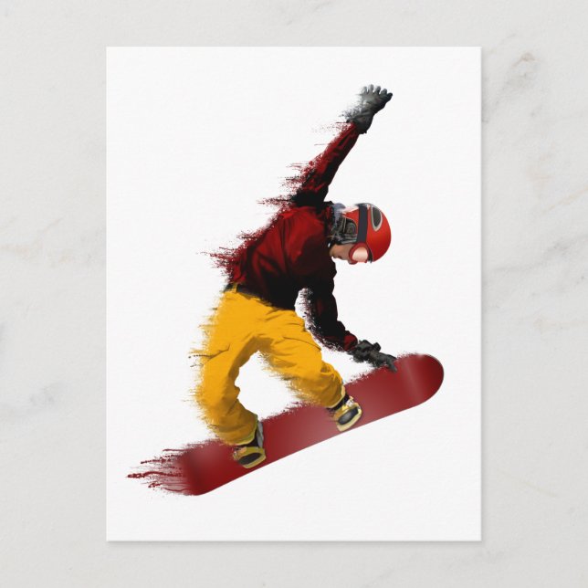 Snowboarder Postkarte (Vorderseite)