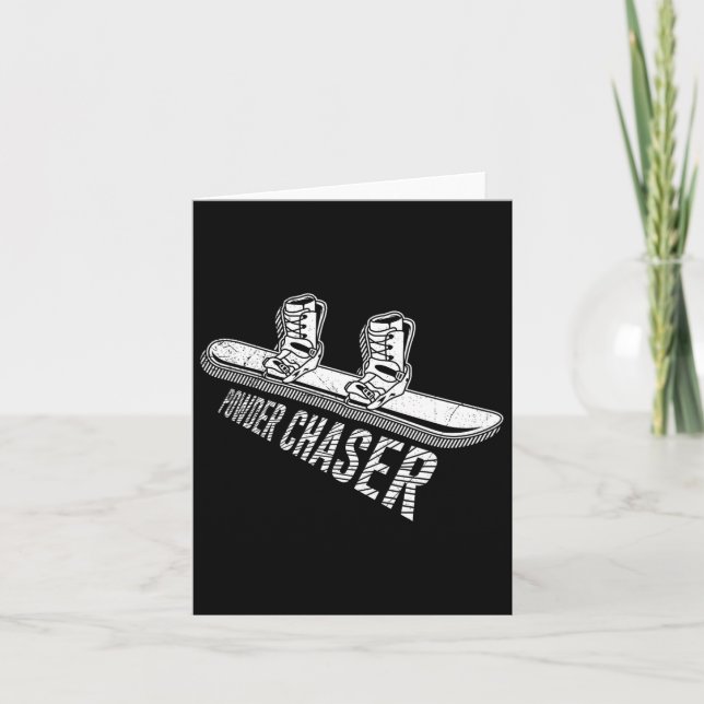 Snowboarder Powder Chaser Funny Snowboarder Kind Karte (Vorderseite)