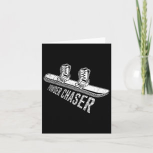 Snowboarder Powder Chaser Funny Snowboarder Kind Karte