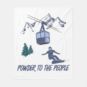 Snowboarder Power zum People Ski Resort Fleecedecke