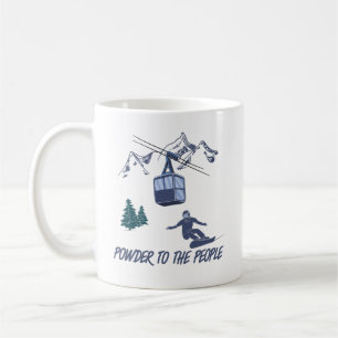 Snowboarder Power zum People Ski Resort Kaffeetasse